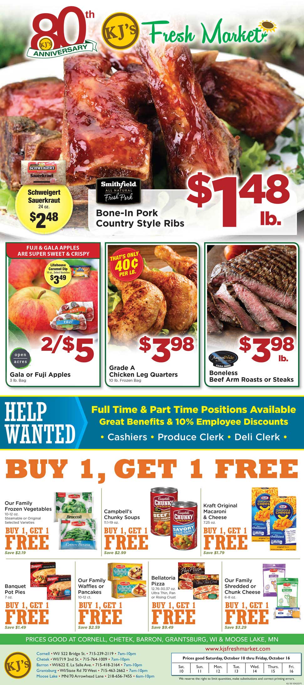 KJ's Fresh Market Cornell Weekly Ad